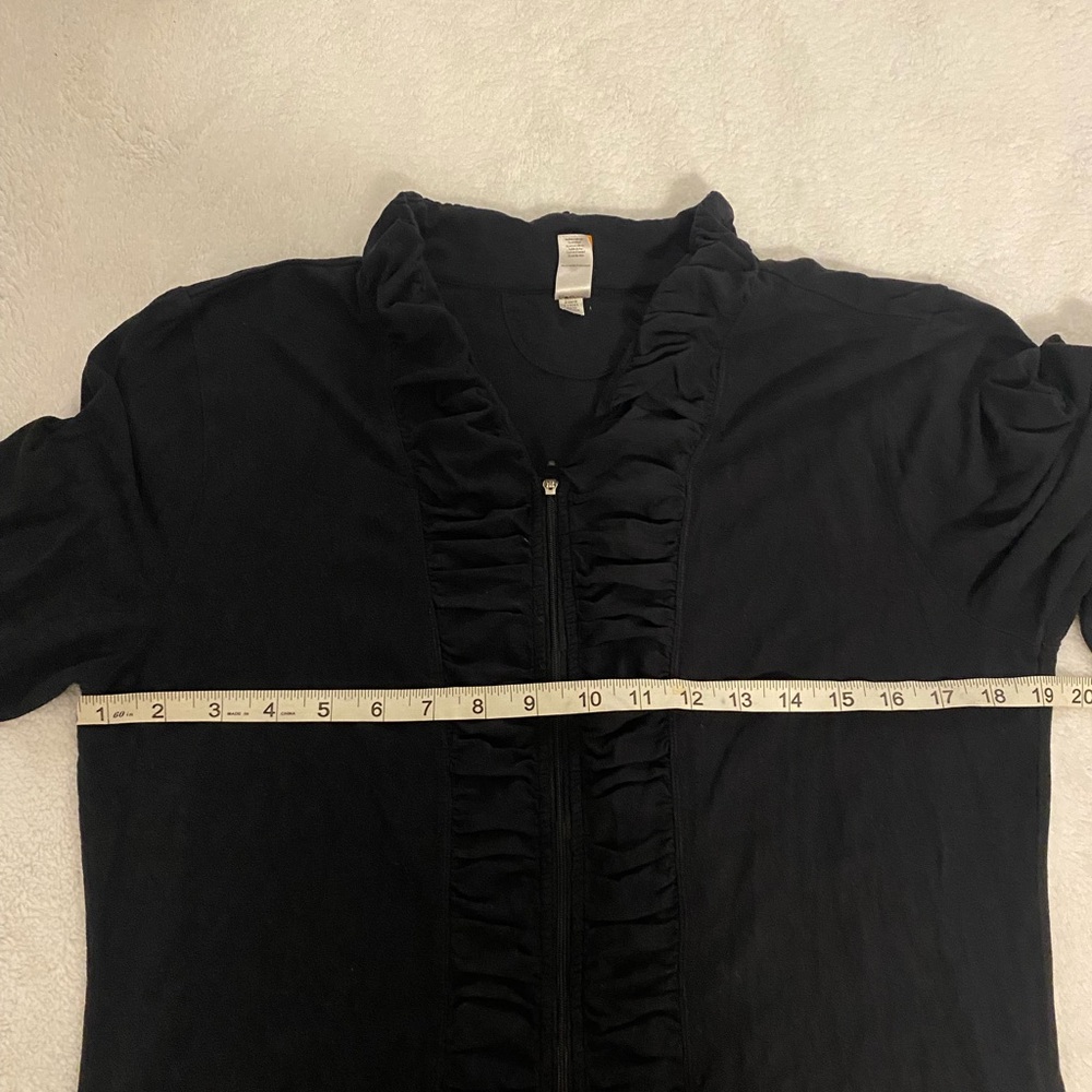 H&M Black Ruffled Zip-Up Hoodie - Picture 7 of 11